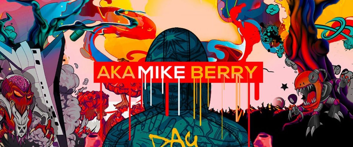 kahraezink_aka_mike_berry_day_dreaming_at_night_cartoon_mixtape_cover_design
