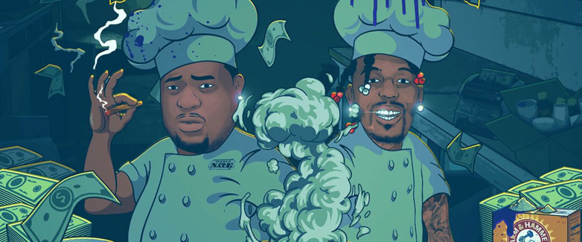 kahraezink_duffle_bag_nate_sauce_walka_whippin_cartoon_single_cover_design